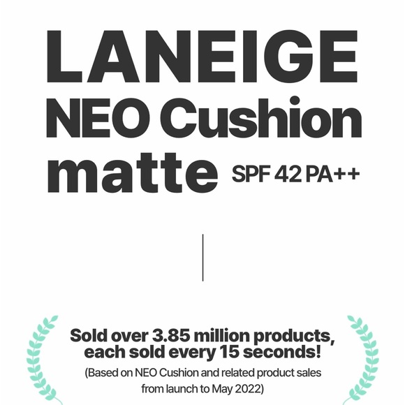 LANEIGE NEO Cushion Matte(#21N Beige:SPF 42+ PA++, 15 g) - Picture 9 of 11